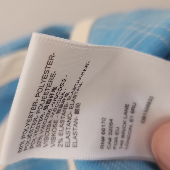 Urban Outfitters Light Baby Blue Checkered Plaid Mini Skirt Zip Up XS - Picture 5 of 7